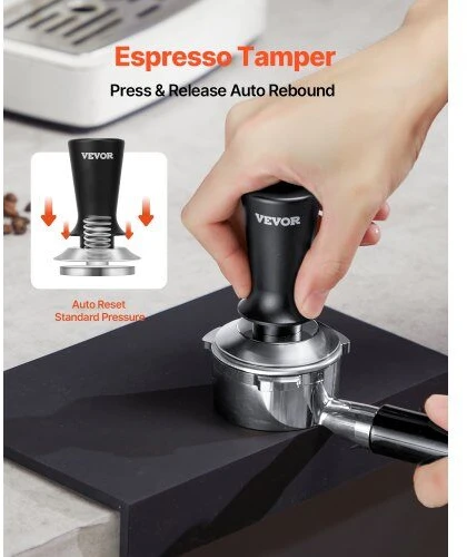 VEVOR 53 mm espresso kavamalės grūstuvas su spyruokle