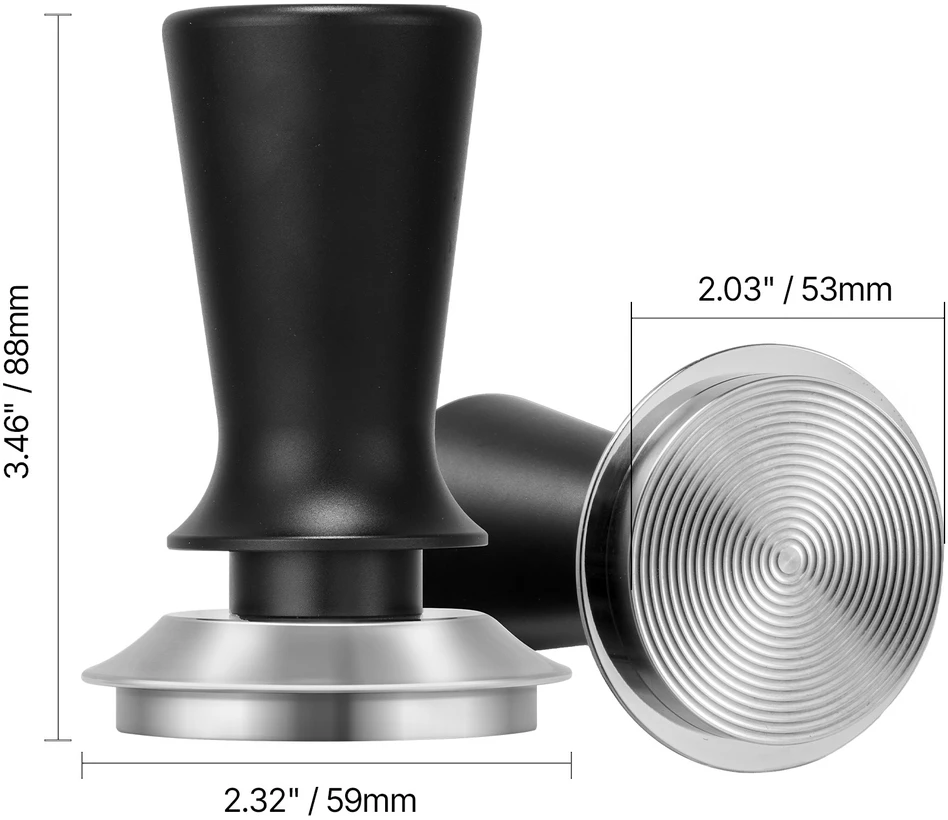 VEVOR 53 mm espresso kavamalės grūstuvas su spyruokle