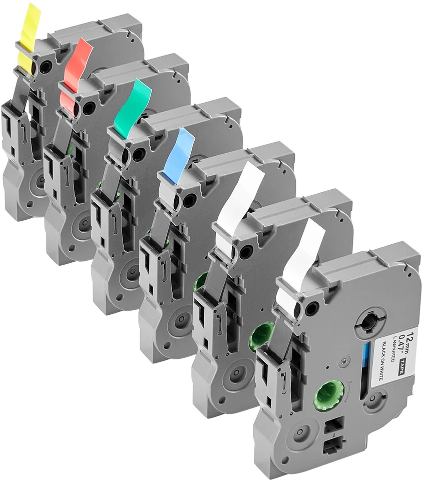 VEVOR Etikečių spausdintuvo juosta, 6 vnt., 12 mm