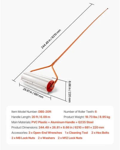 VEVOR Ežerinių piktžolių valytuvas 6,09 m