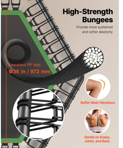 Vevor Mini tramplynas 1385 mm su rankena