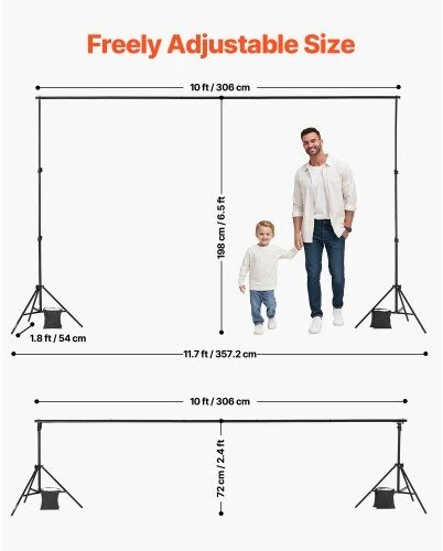 VEVOR Foninė stovo komplektas 2 x 3 m renginiams