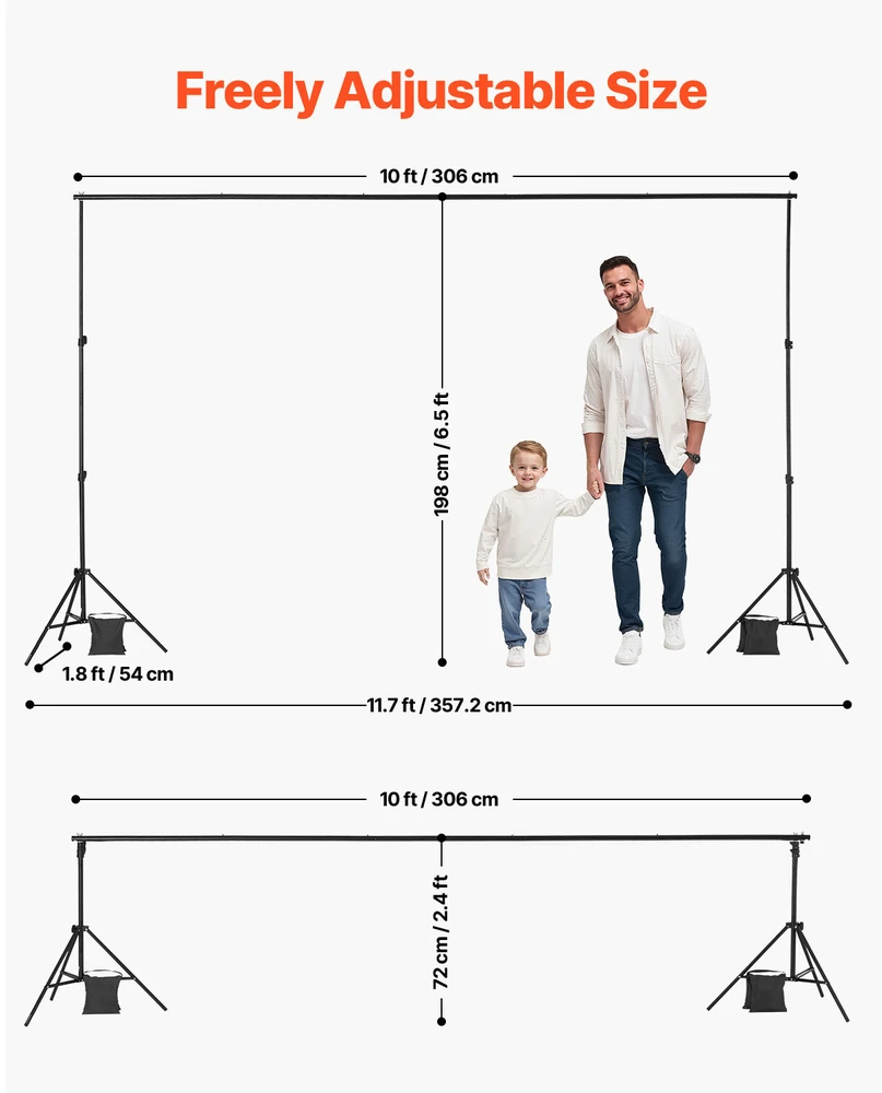 VEVOR Foninė stovo komplektas 2 x 3 m renginiams