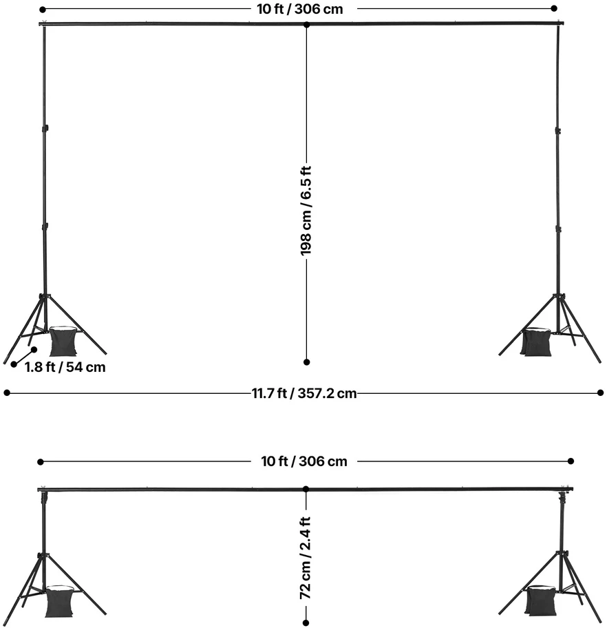 VEVOR Foninė stovo komplektas 2 x 3 m renginiams