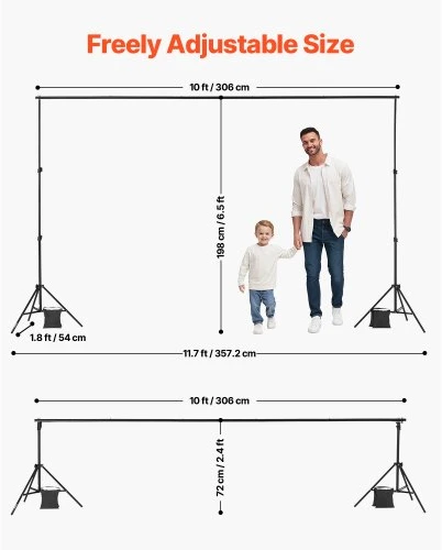 Vevor Foninė stovo komplektas 2 x 3 m renginiams
