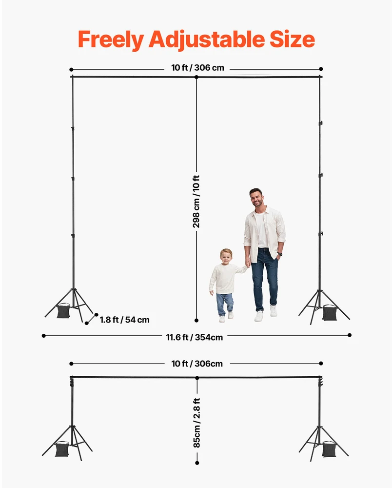 VEVOR Fonas stovėjimo rinkinys 3 x 3 m vakarėliams
