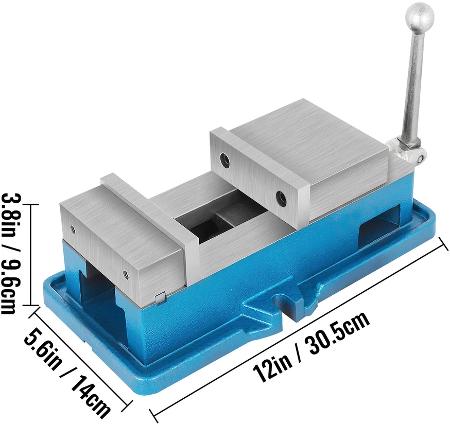 VEVOR Nejudantis frezavimo prispaudimo spaustuvas, 10 cm