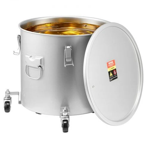 VEVOR Keptuvės riebalų kibiras, 37.8L talpos, pilkos spalvos