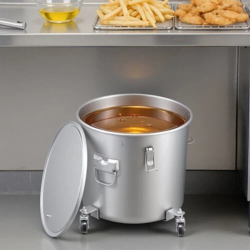 VEVOR Keptuvės riebalų kibiras, 37.8L talpos, pilkos spalvos