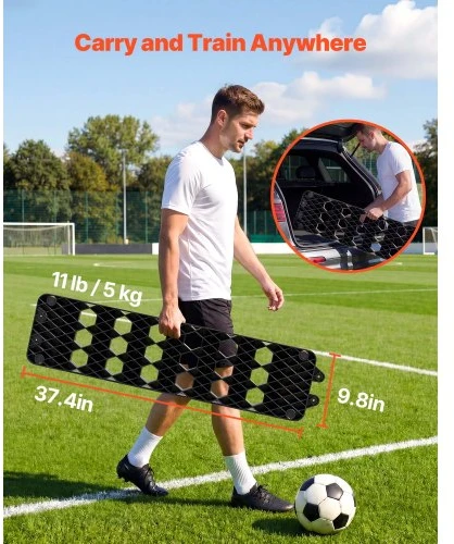 VEVOR Futbolo atšokimo lenta, 950 x 250 mm