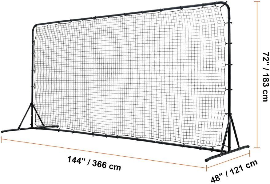 VEVOR Futbolo atšokimo tinklas 12x6 FT
