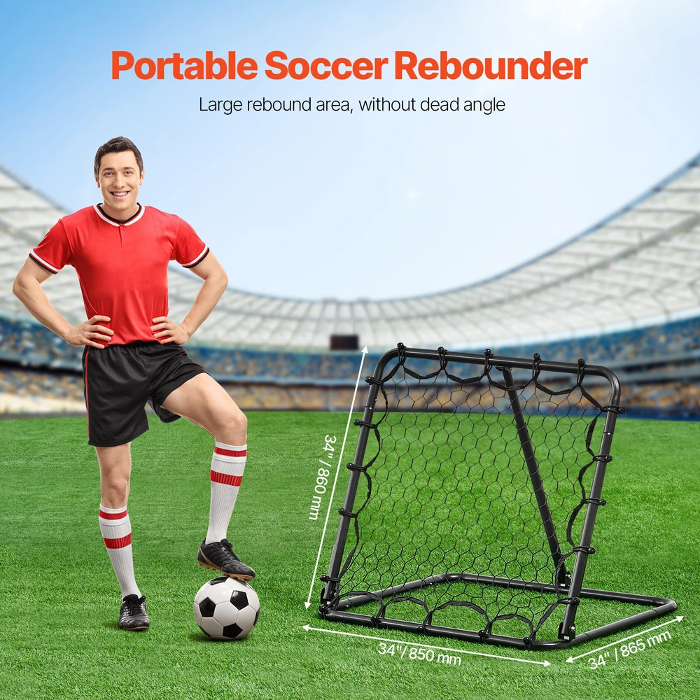 VEVOR 86x86 cm futbolo atmušimo tinklas