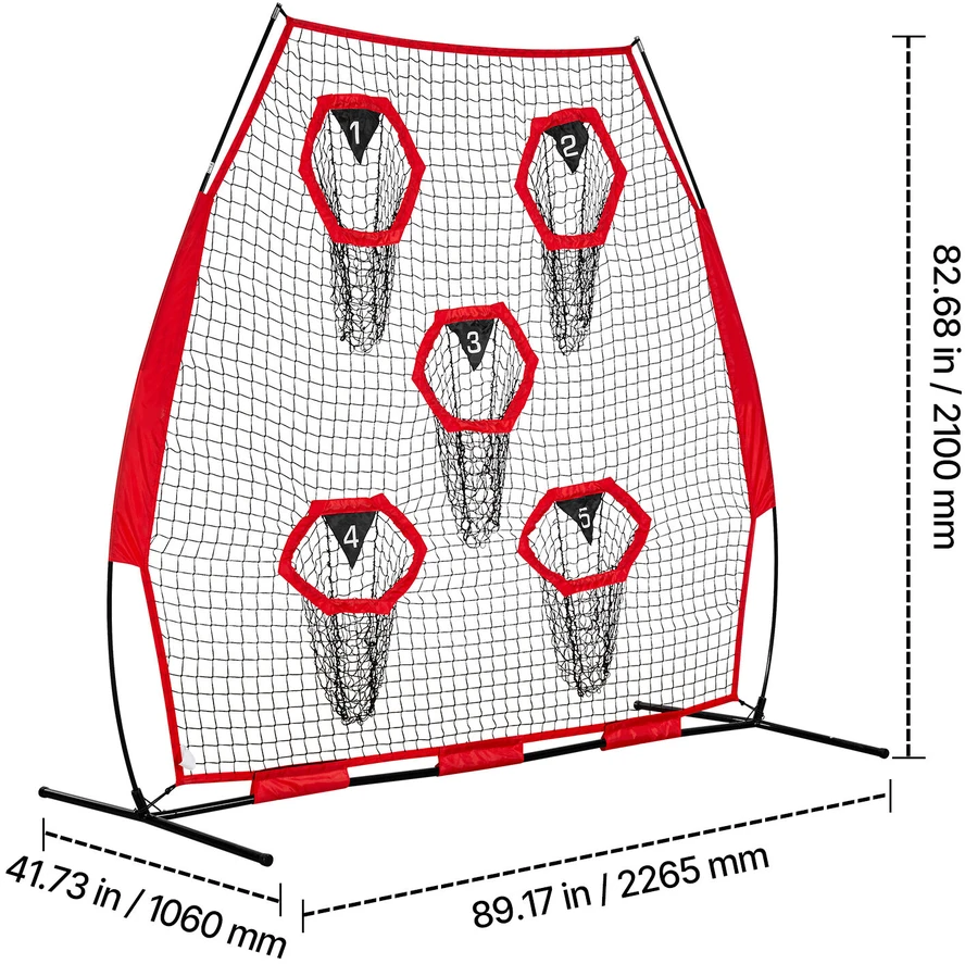 VEVOR Futbolo treniruočių tinklas 2133.6 x 2133.6mm