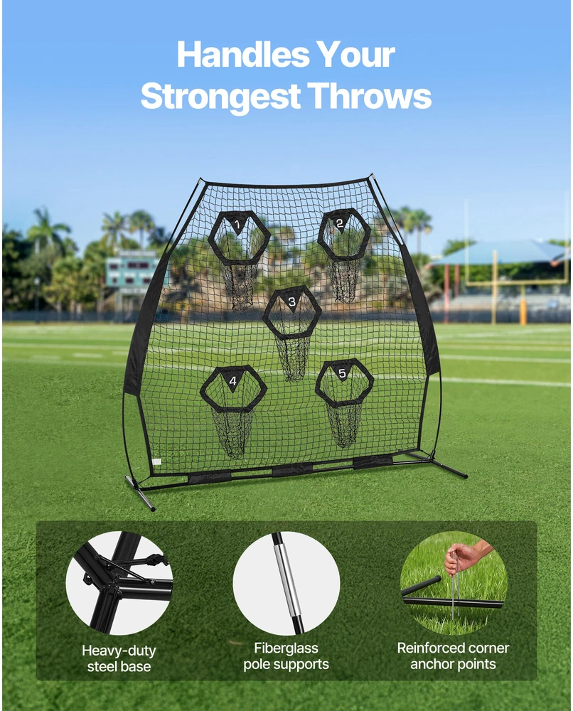 VEVOR Futbolo treniruoklis su taikinių tinklu 2134 mm