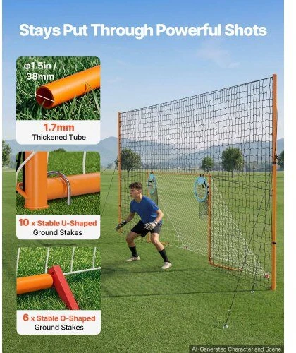 Futbolo vartai VEVOR DKS-2110, 2,72 x 1,51 m