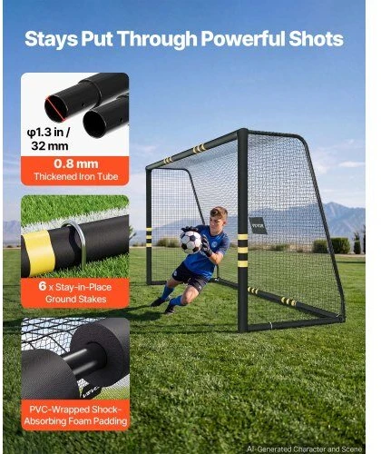 Futbolo vartai VEVOR DKS-86530, 3 x 2 m