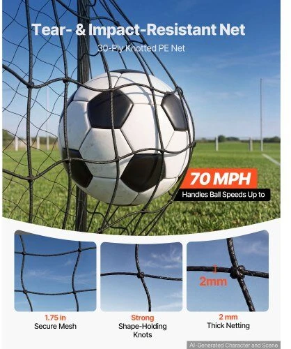 Futbolo vartai VEVOR DKS-86530, 3 x 2 m