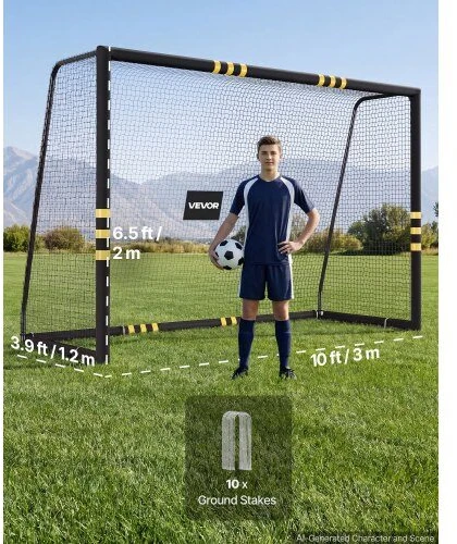 Futbolo vartai VEVOR DKS-86530, 3 x 2 m