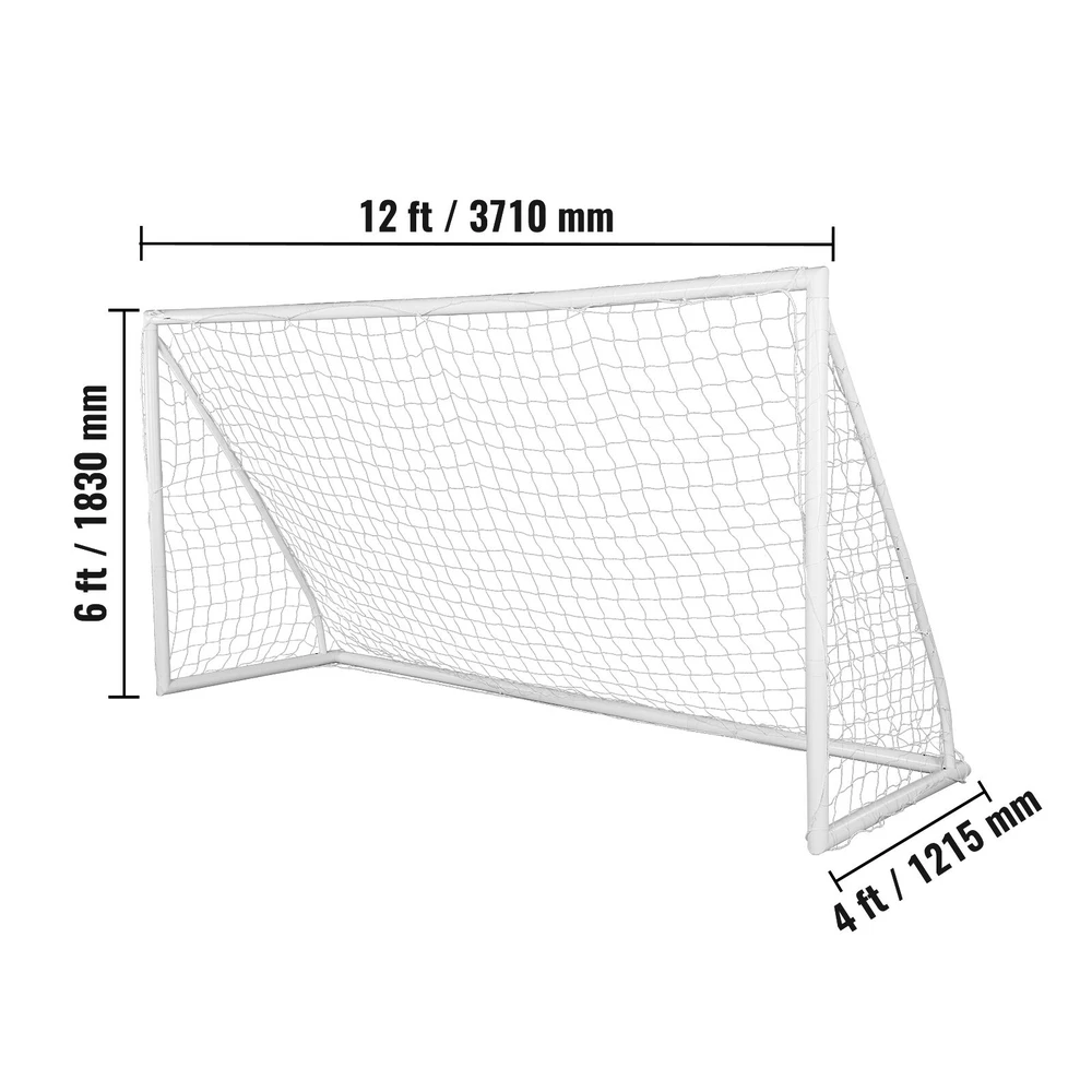 VEVOR Nešiojami futbolo vartai 3.7x1.8 m