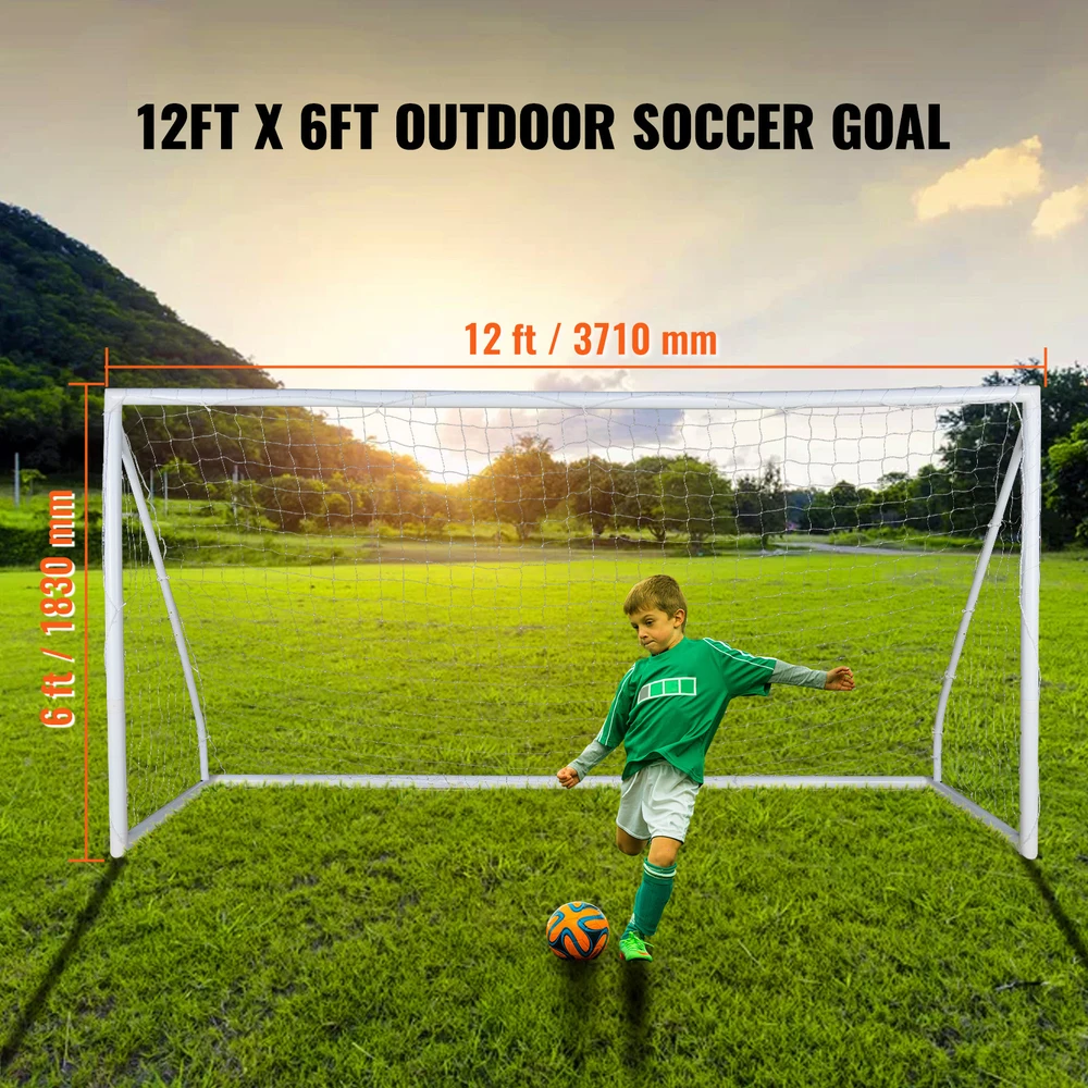 VEVOR Nešiojami futbolo vartai 3.7x1.8 m
