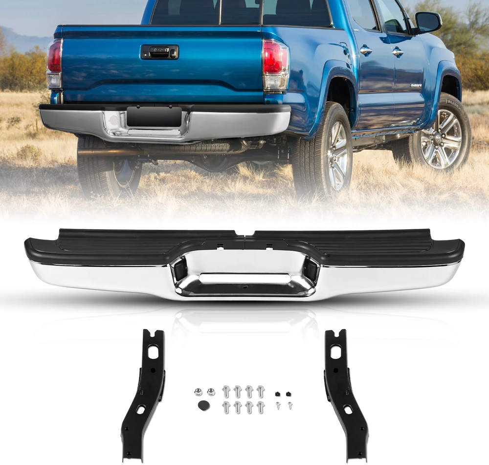 VEVOR Galinis laiptų chromuotas bamperis Toyota Tacoma
