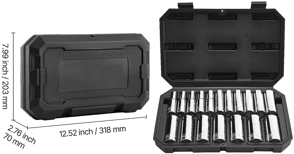 VEVOR Raktų rinkinys, 18 vnt., 12,7 mm metu