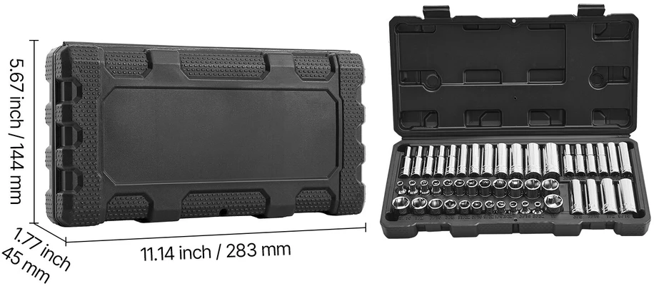 VEVOR Galvučių rinkinys 46 dalių, 6,4 mm pavara