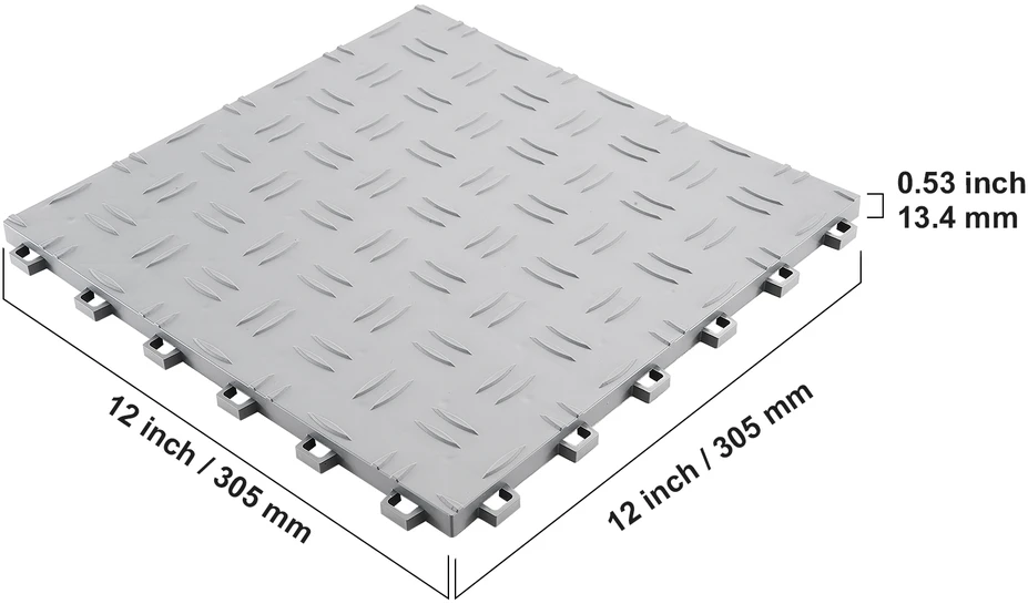 VEVOR Neužrakinamos garažo plytelės, 305 x 305 mm