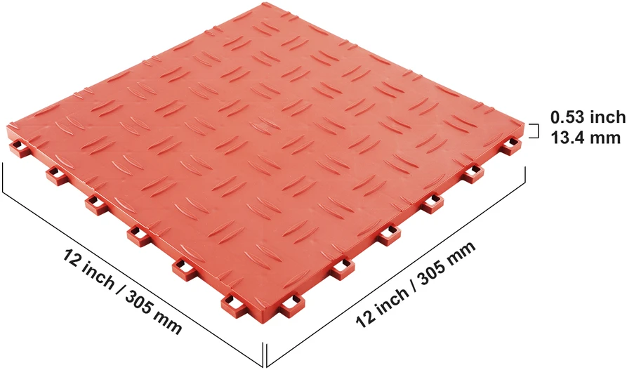 VEVOR persidengiančios garažo plytelės, 12 x 12 cm, 25 vnt.