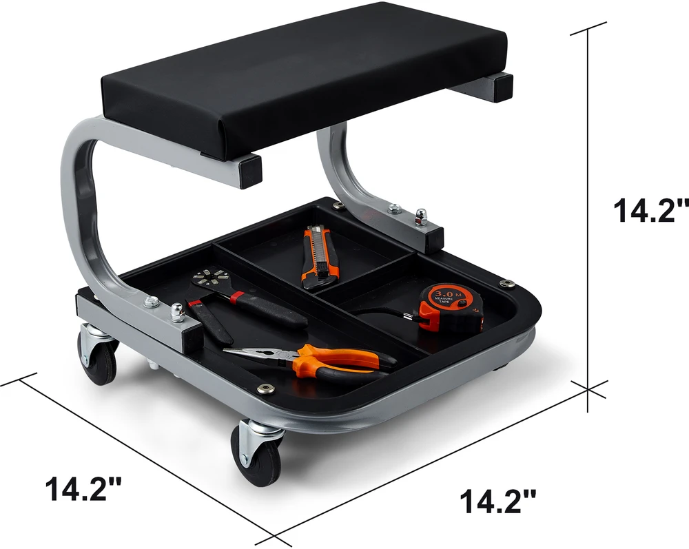 VEVOR Mechaniko garažo taburetė su įrankių dėklu