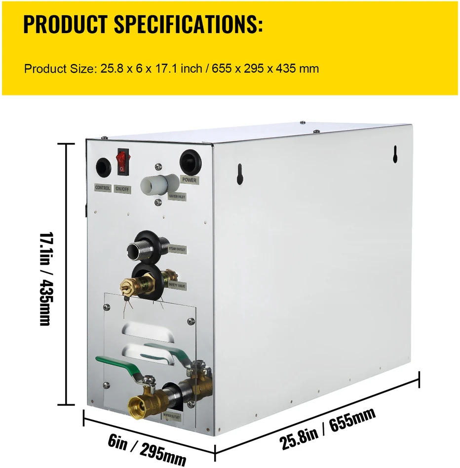 VEVOR 9 kW garo generatorius spa ir saunai