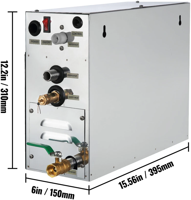 VEVOR 6 kW pirties garų generatorius su LED ekranu