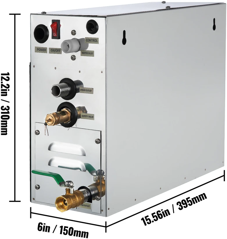 VEVOR 6 kW pirties garų generatorius su LED ekranu