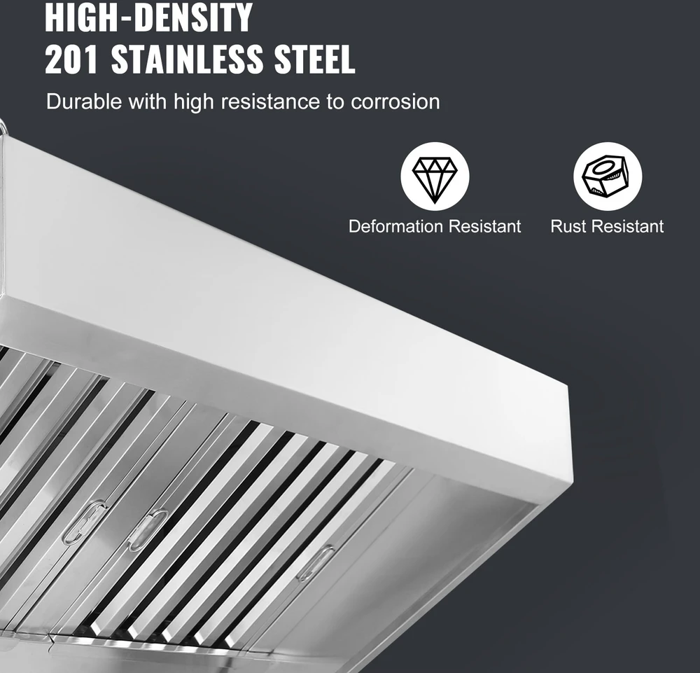 Gartraukis VEVOR Komercinė ištraukimo gaubtas 6FT maisto vilkikai