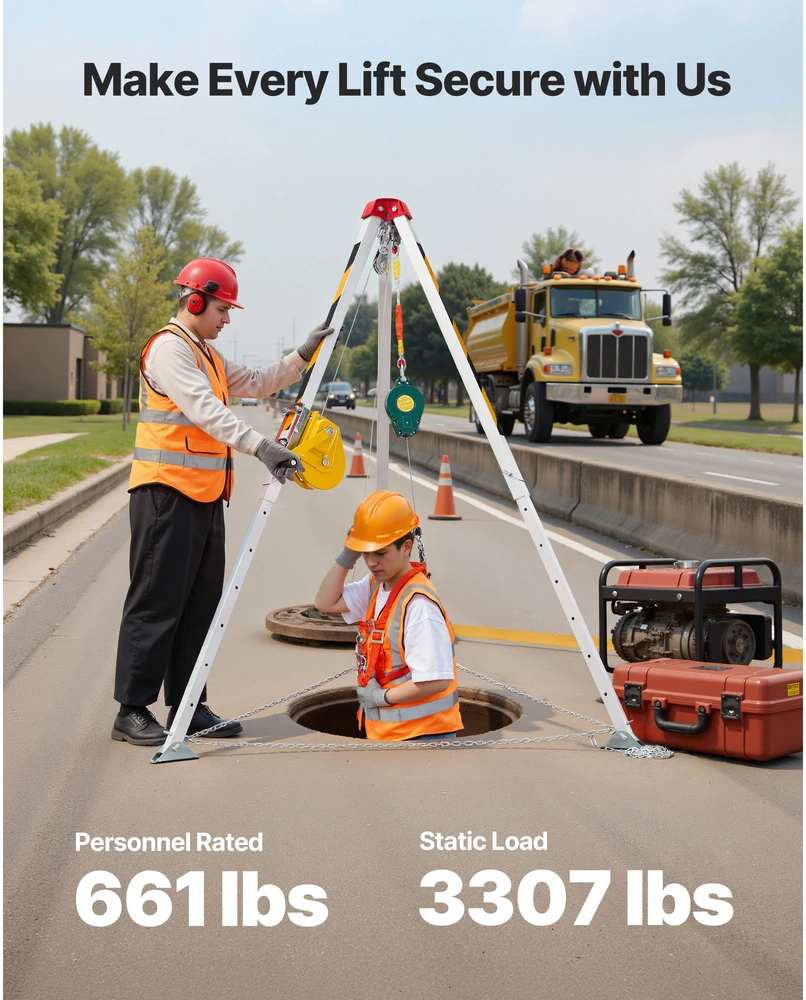 VEVOR Uždaroje erdvėje naudojamas trikojo keltuvas