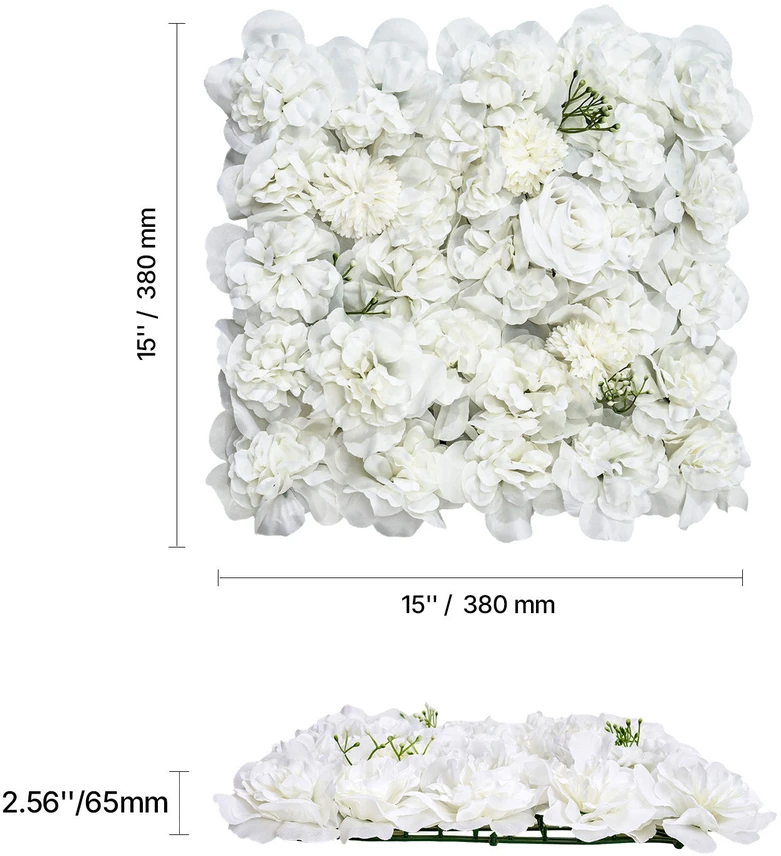 VEVOR 3D gėlių sienų panelės 24 vnt vestuvėms