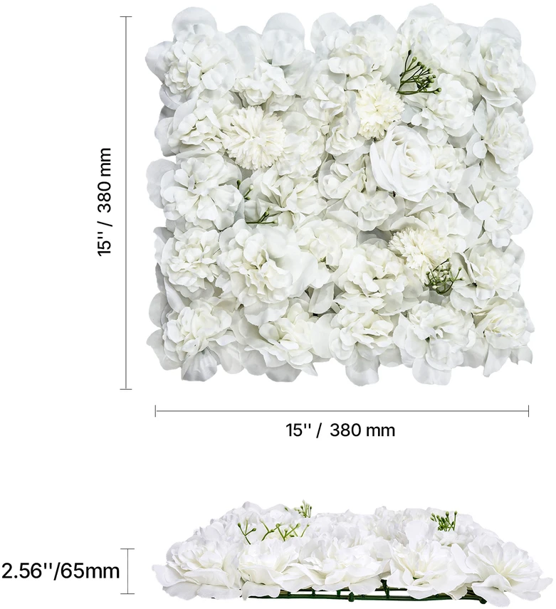 VEVOR 3D gėlių sienų panelės 24 vnt vestuvėms