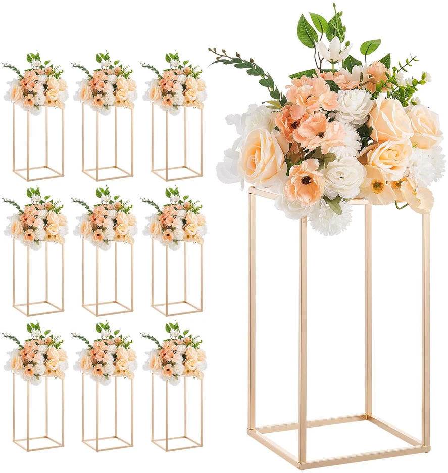VEVOR Auksinės vestuvių gėlių stovai, 10 vnt., 40 cm