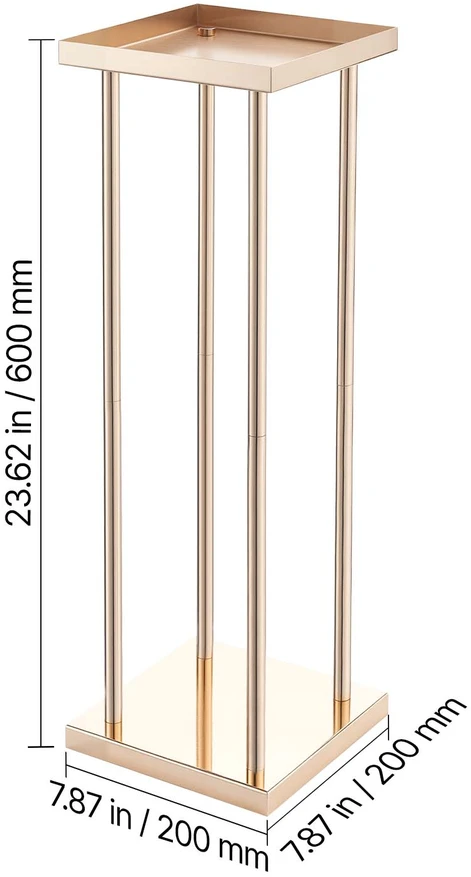 VEVOR Vestuvinė gėlių stovas, 10 vnt., aukso