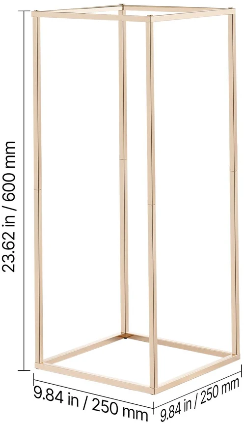 VEVOR 60 cm aukso gėlių stovas vestuvėms