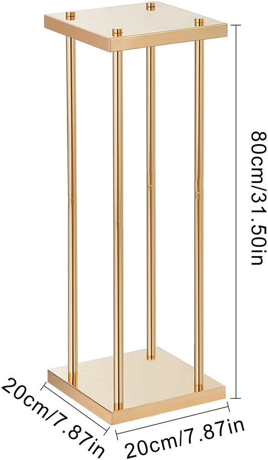 VEVOR Auksinis vestuvių gėlių stovas, 80 cm aukščio
