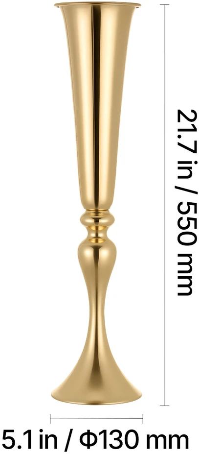 VEVOR 12 vnt vestuvinės gėlių vazos, auksinės