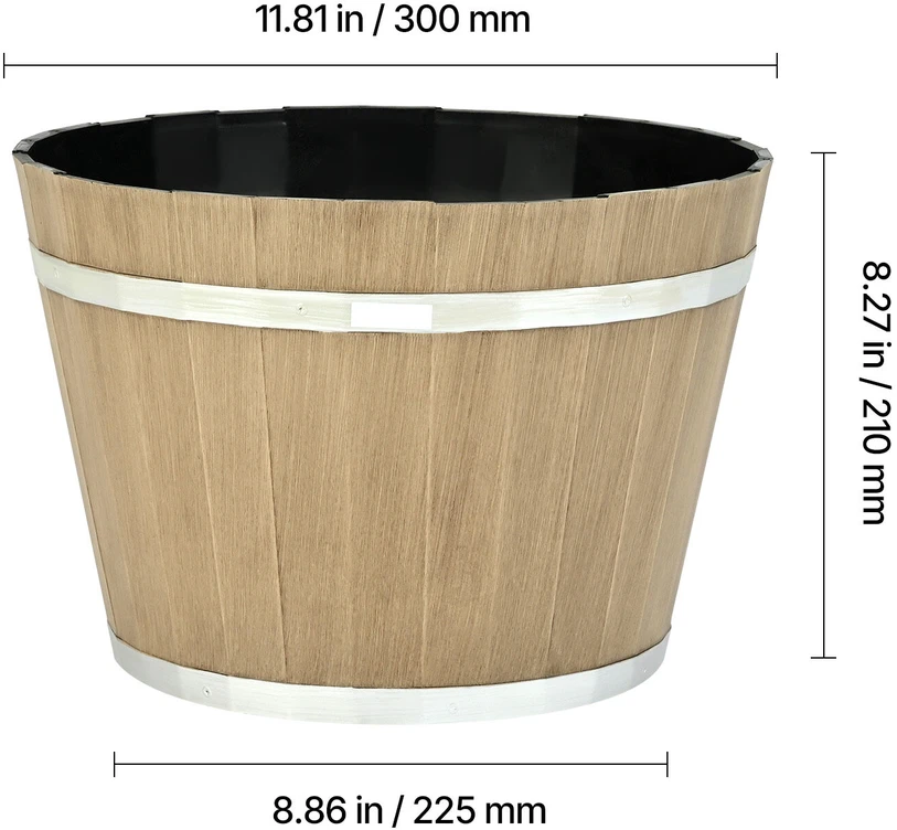 VEVOR 4 vnt. 300 mm statinaitės dizaino vazonai