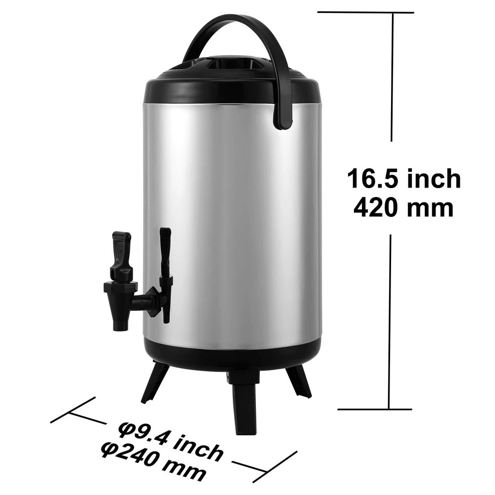VEVOR Nerūdijančio plieno izoliacinis gėrimų dozatorius, 7.6 L