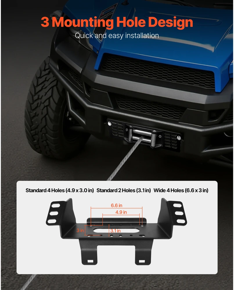 VEVOR Polaris Ranger winčo laikiklis (2010-2021)