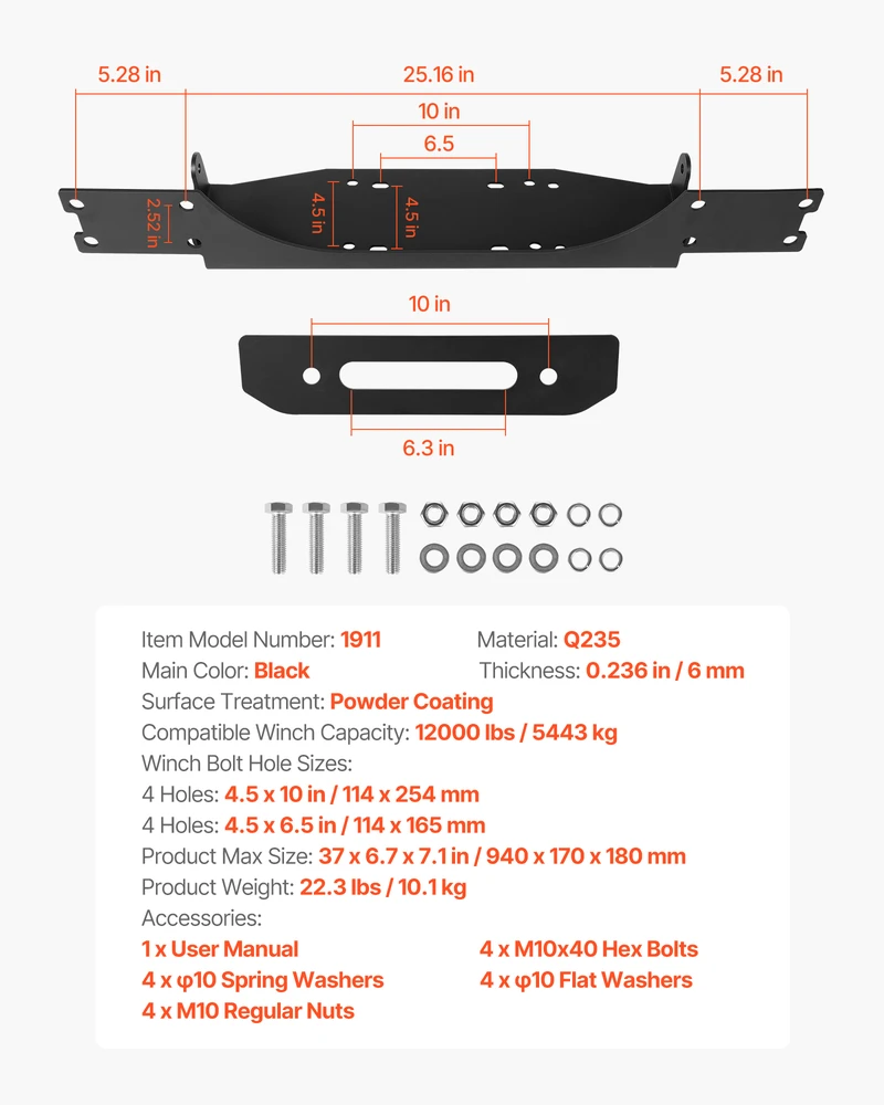 VEVOR Gervės laikiklis Jeep Wrangler JL/JLU