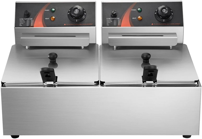 VEVOR Elektrinė 12L gruzdintuvė su dviem krepšeliais