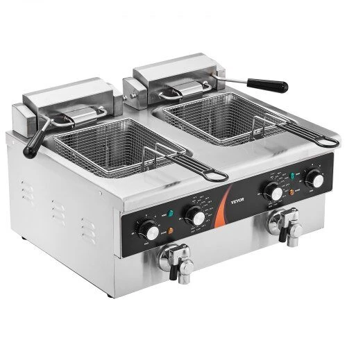 VEVOR Elektrinė dviguba gruzdintuvė 3000W stalviršiuje