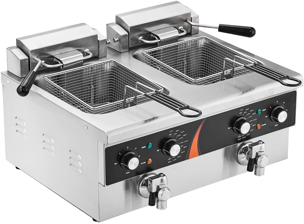 VEVOR Elektrinė dviguba gruzdintuvė 3000W stalviršiuje