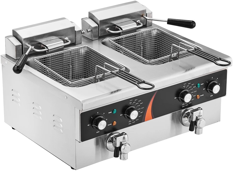 VEVOR Elektrinė dviguba gruzdintuvė 3000W stalviršiuje